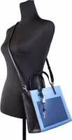 Marc Jacobs Grind Mini Blue Heaven Colorblock Leather Tote Crossbody Bag Purse 2