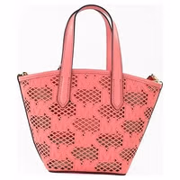 Michael Kors Kimber Small Tea Rose Leather 2-In-1 Zip Tote Messenger Bag Purse 2