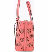 Michael Kors Kimber Small Tea Rose Leather 2-In-1 Zip Tote Messenger Bag Purse 4