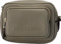 Burberry Small Branded Dark Fern Green Grainy Leather Camera Crossbody Bag 1