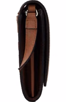 Burberry Hannah Icon Stripe Archive Tan E-Canvas Leather Wallet Crossbody Bag 4