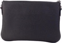 Burberry Peyton Monogram Black Leather Pouch Crossbody Bag Purse 4