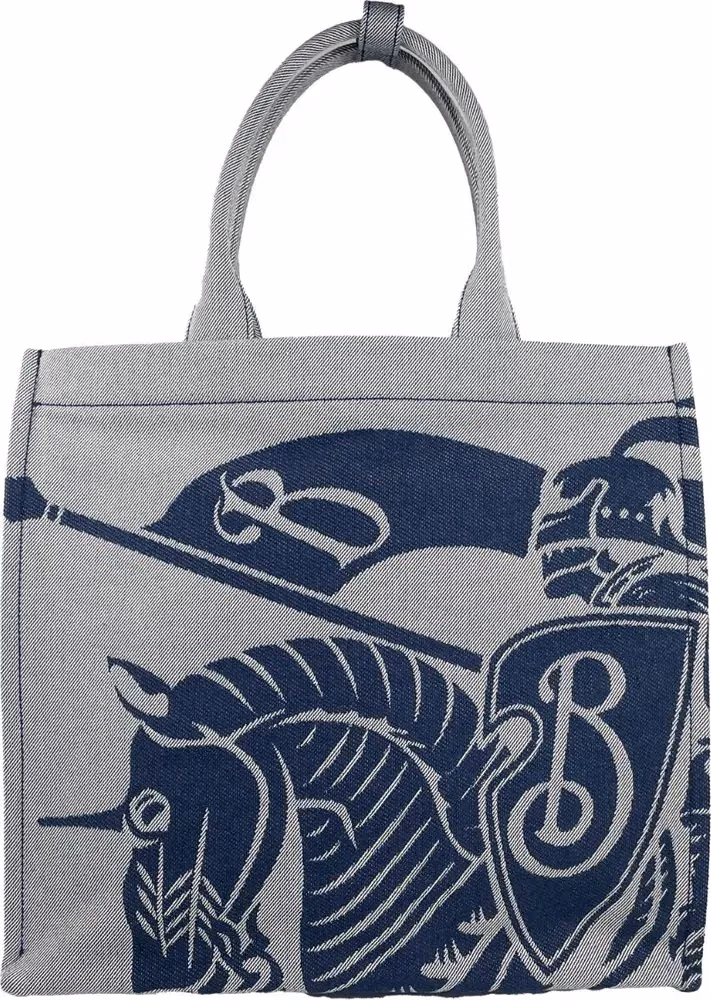 Burberry Navy EKD Canvas Tote Bag With Coin Pouch