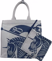 Burberry Navy EKD Canvas Tote Bag With Coin Pouch 2