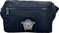 Versace Medusa Black Nylon Belt Bag Waist Fanny Pack Purse 1