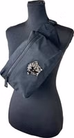 Versace Medusa Black Nylon Belt Bag Waist Fanny Pack Purse 3