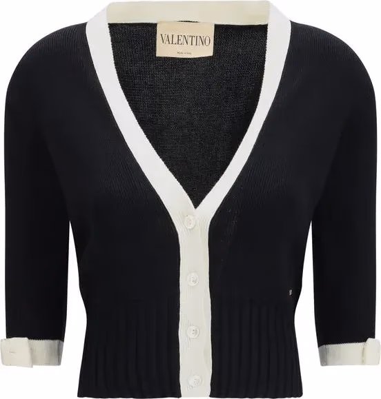 Black Cotton Cardigan