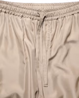 Brown Ruched Cargo Parachute Men Jogger Pants 1