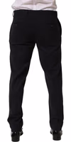 Black Wool Tapered Leg Dress Trouser Pants 4