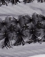 BlackGray Pinstripe Embellished Trouser Pants 1