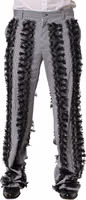 BlackGray Pinstripe Embellished Trouser Pants 2