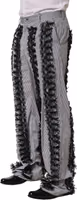 BlackGray Pinstripe Embellished Trouser Pants 3