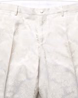 White Floral Men Dress Formal Trouser Pants 1