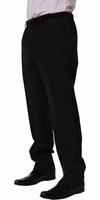 Black Wool Tapered Leg Dress Trouser Pants 3