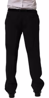 Black Wool Tapered Leg Dress Trouser Pants 4