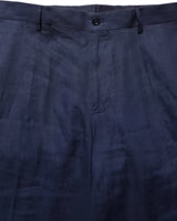 Blue Linen Straight Men Dress Trouser Pants 1