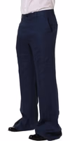 Blue Linen Straight Men Dress Trouser Pants 3