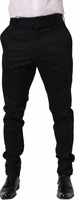 Black Cotton Tapered Leg Dress Trouser Pants 2
