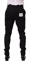 Black Cotton Tapered Leg Dress Trouser Pants 4