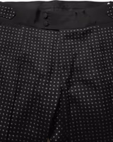 Black Polka Dot Cotton Dress Trouser Pants 1