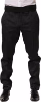 Black Polka Dot Cotton Dress Trouser Pants 2