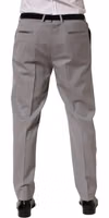 Gray Wool Tapered Men Dress Trouser Pants 1