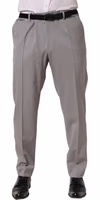 Gray Wool Tapered Men Dress Trouser Pants 3