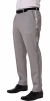Gray Wool Tapered Men Dress Trouser Pants 4