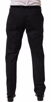 Black Wool Tapered Leg Dress Trouser Pants 3