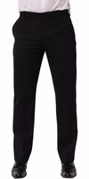 Black Wool Tapered Men Dress Trouser Pants 2