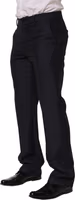 Black Wool Tapered Leg Dress Trouser Pants 2