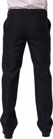 Black Wool Tapered Leg Dress Trouser Pants 3