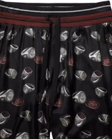 Pants Black Ring Print Silk Jogging Trousers 1