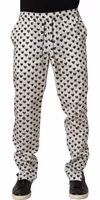 White Graphic Heart Print Men Trousers Pants 2