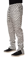 White Graphic Heart Print Men Trousers Pants 3