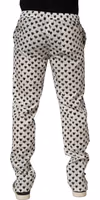 White Graphic Heart Print Men Trousers Pants 4