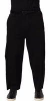 Black Mid Waist Straight Men Trouser Pants 1