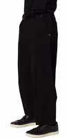 Black Mid Waist Straight Men Trouser Pants 2