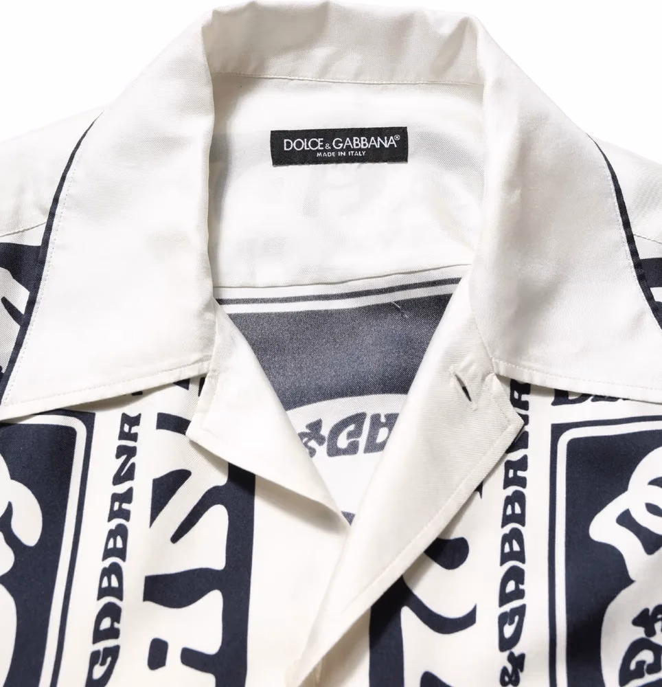 Black White Logo Bandana Short Sleeves Shirt