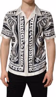 Black White Logo Bandana Short Sleeves Shirt 2
