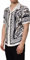 Black White Logo Bandana Short Sleeves Shirt 3