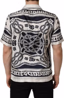 Black White Logo Bandana Short Sleeves Shirt 4