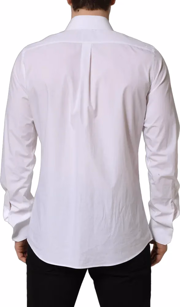 White MARTINI Long Sleeves Men Dress Shirt