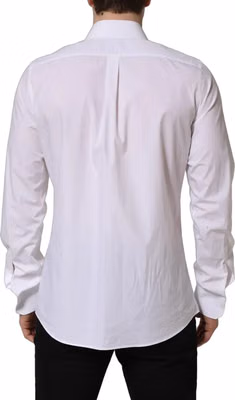 White MARTINI Long Sleeves Men Dress Shirt