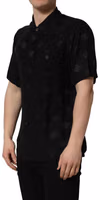 Black Logo Monogram Short Sleeves Men Shirt 2