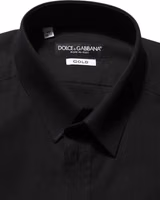 Black Cotton Stretch GOLD Fit Dress Shirt 1