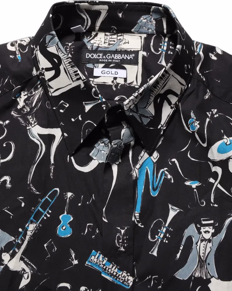Black Jazz Club Cotton GOLD Fit Dress Shirt