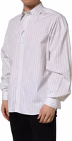 White Stripes Cotton Men Formal Dress Shirt 3