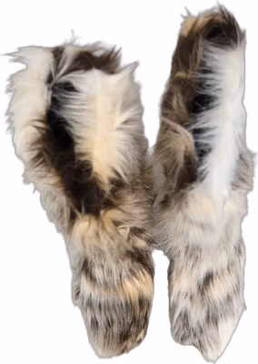 Multicolor Knee High Faux Fur Boots Shoes