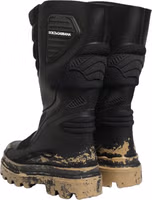Black Leather Biker Mid Calf Men Boots Shoes 5